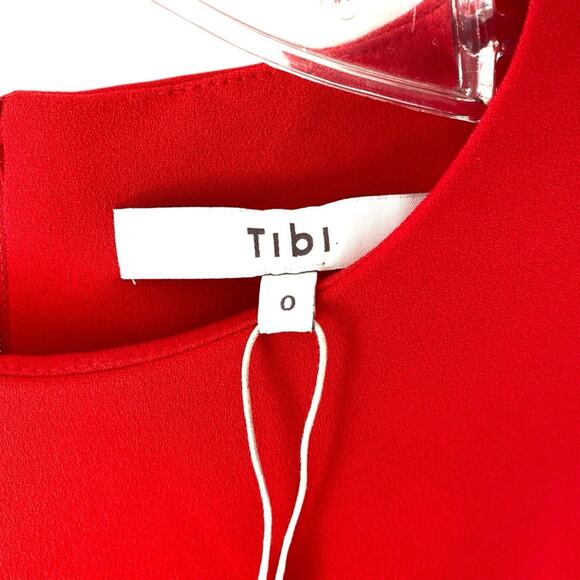 Tibi Triacetate Red Shift Dress NWOTS size 0 - Picture 4 of 9